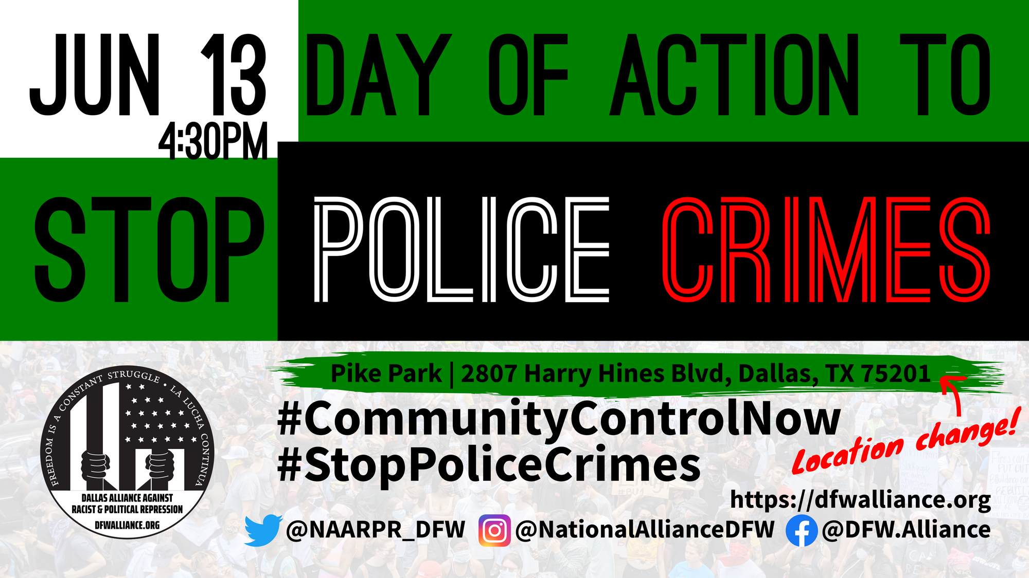 Dallas Day of Action to Stop Police Crimes