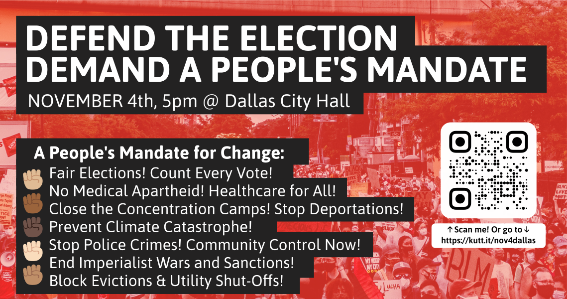 Defend the Election! Demand a People's Mandate