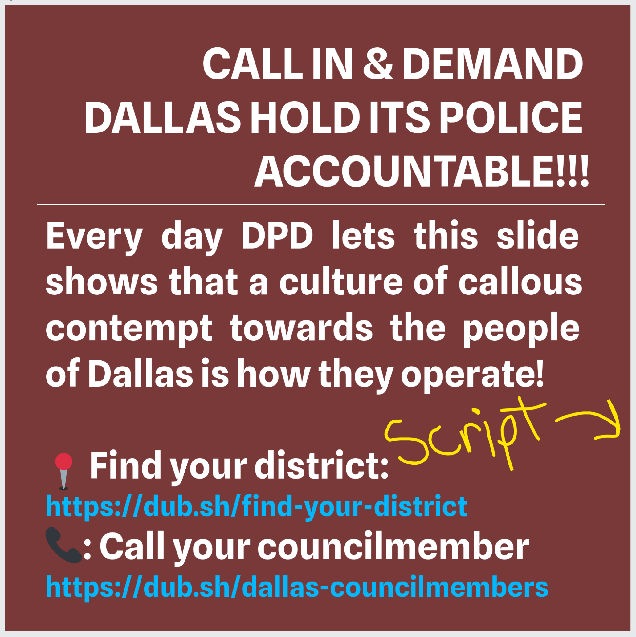 Defend DyNell as DPD Delays! Pack City Hall & Flood With Calls!